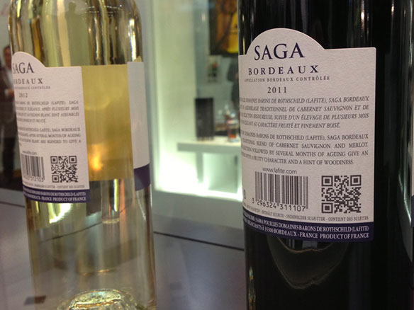 QR Code vin.co imprimé sur une contre-étiquette