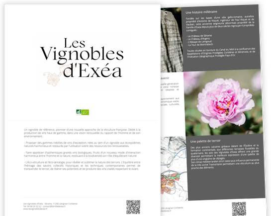 Page de présentation de marque du catalogue PDF vin.co