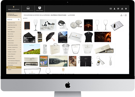 Interface extranet vin.co sur ordinateur