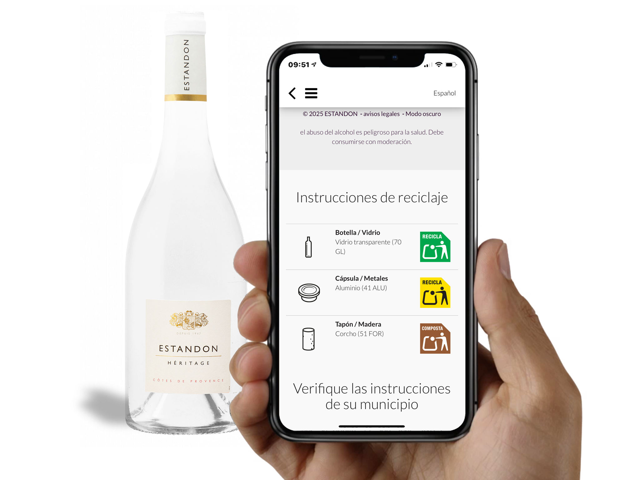 Exemple d'étiquetage numérique des consignes de tri vin.co TRI
